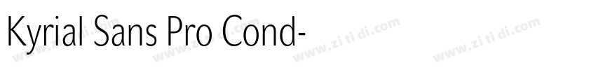 Kyrial Sans Pro Cond字体转换